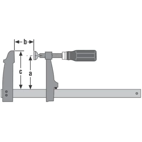 Presse à Vis Avec Frein Et Manche Bois Serrage 30cm URKO Tige 40x10mm Saillie 140mm - 1519030 4 Presse à Vis Avec Frein Et Manche Bois Serrage 30cm URKO Tige 40x10mm Saillie 140mm - 1519030 – Image 2
