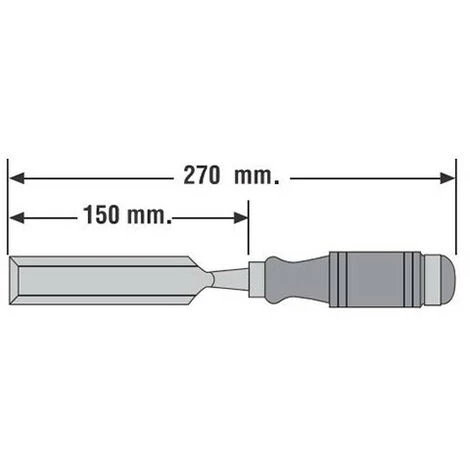 URKO Ciseau à Bois Largeur 24 Mm Chrome Vanadium Manche Bois - Mod. 624-M 5 URKO Ciseau à Bois Largeur 24 Mm Chrome Vanadium Manche Bois - Mod. 624-M – Image 3