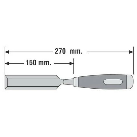 URKO Ciseau à Bois Largeur 38 Mm Chrome Vanadium Manche Bi-matière - Mod. 638-P 4 URKO Ciseau à Bois Largeur 38 Mm Chrome Vanadium Manche Bi-matière - Mod. 638-P – Image 2