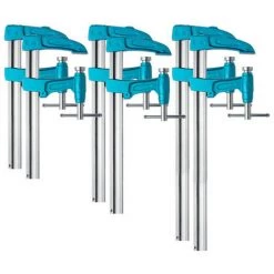 URKO Lot De 6 Serre-joints à Pompe SUPER EXTRA 40 (x2), 60 (x2),et 80 (x2) Cm Section 35 X 8 Mm Saillie 107 Mm