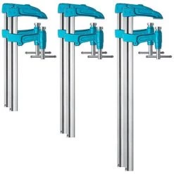 6 Serre-joints à Pompe 4003-P (35 X 8) Saillie De 107 Mm - 2 X L. 40 Cm, 2 X L. 60 Cm, 2 X L. 80 Cm - 8590002 - Urko