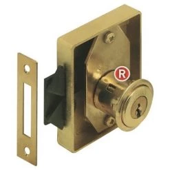 2 Serrures à Cylindre Pour Portes Coulissantes 57 Mm D. 20 X L. 19 Mm - Type 28-R - 7108025x2 - Urko