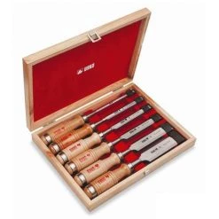 Coffret De 6 Ciseaux De Menuisier 6 10 12 16 18 26 Et 32 Mm Manche Plastique 680-P - UR-5111680 - Urko